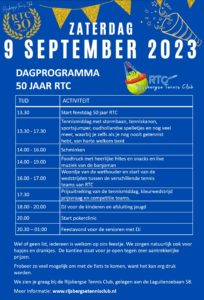 50 jaar RTC - Dagprogramma
