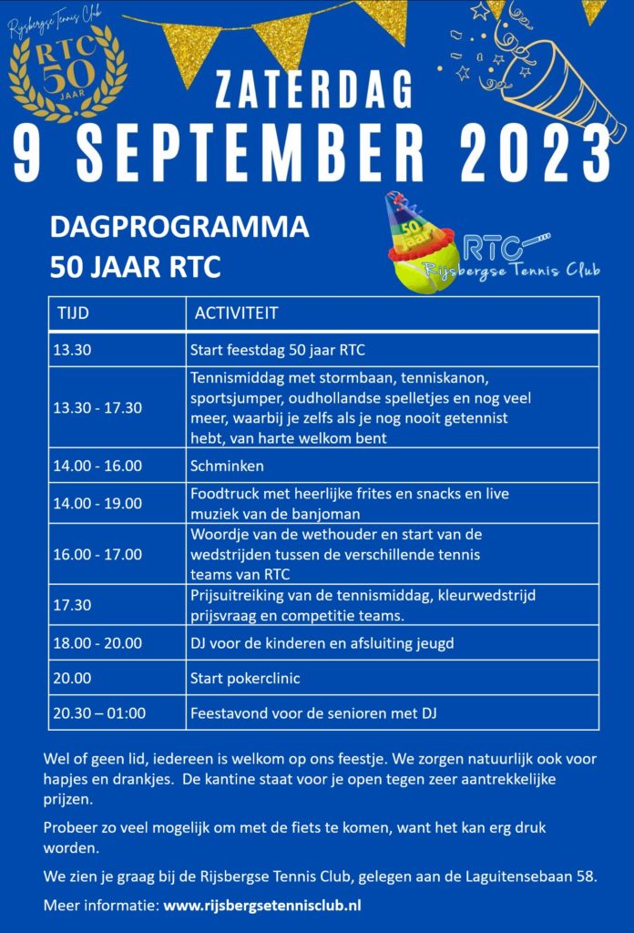 50 jaar RTC - Dagprogramma